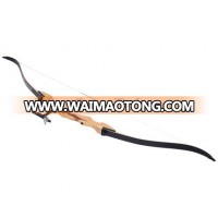 Wooden riser shooting recurve bow