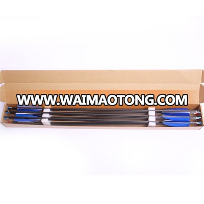 Archery arrow for traditional 100% carbon arrow and arrow accessories for sale